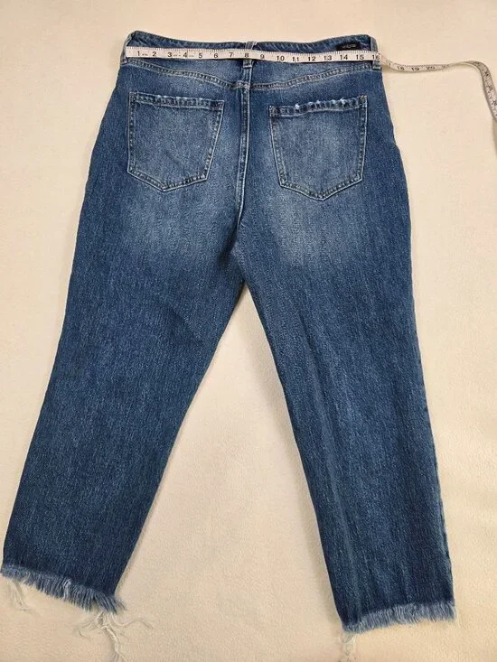 Liverpool Non-Skinny Skinny Liv Hi-Rise Jeans Size 12/31 Crop Raw Hem - Picture 5 of 5